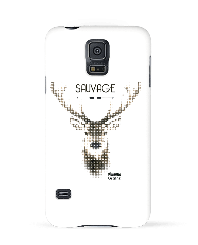 Case 3D Samsung Galaxy S5 Tête de cerf sauvage by Mauvaise Graine