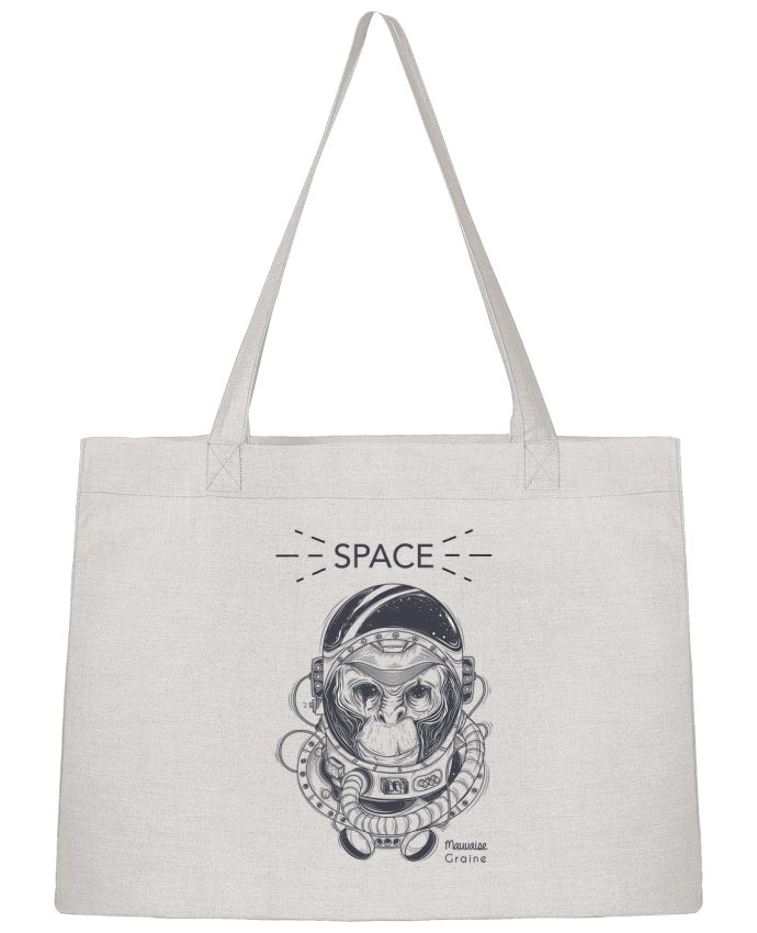 Shopping tote bag Stanley Stella Monkey space by Mauvaise Graine