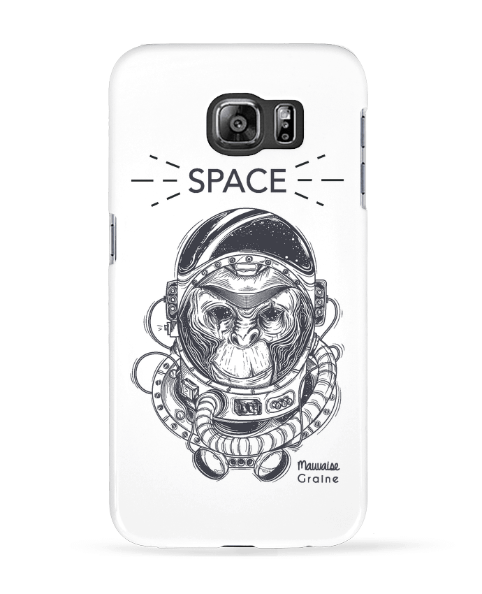 Case 3D Samsung Galaxy S6 Monkey space - Mauvaise Graine