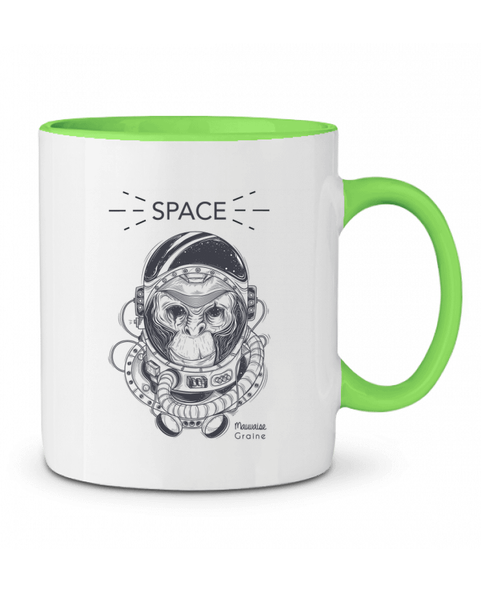 Mug bicolore Monkey space Mauvaise Graine