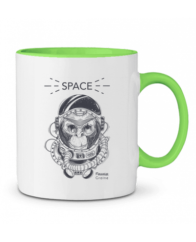 Mug bicolore Monkey space Mauvaise Graine