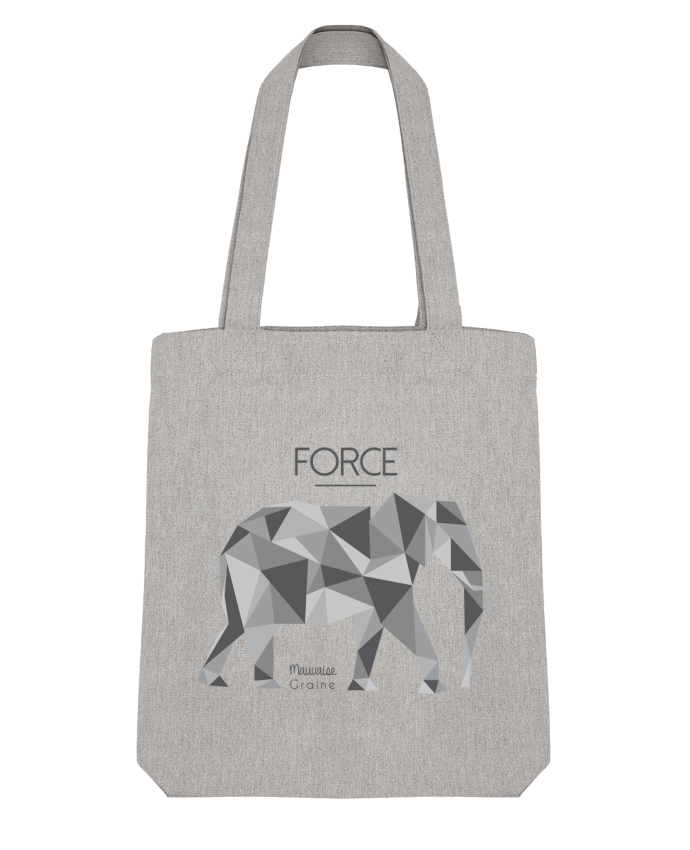 Tote Bag Stanley Stella Force elephant origami by Mauvaise Graine 