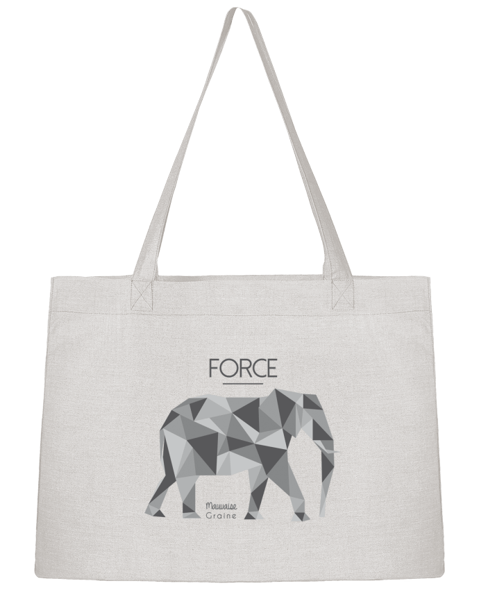 Shopping tote bag Stanley Stella Force elephant origami by Mauvaise Graine