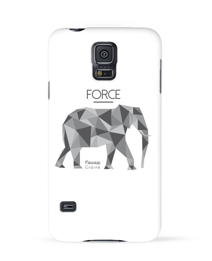 Case 3D Samsung Galaxy S5 Force elephant origami by Mauvaise Graine