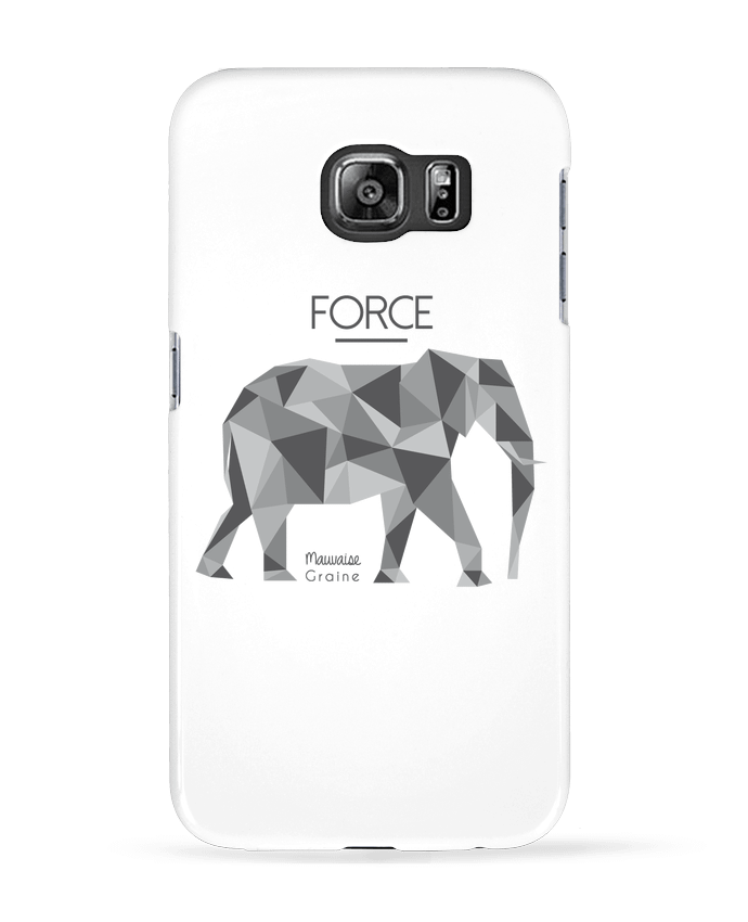 Case 3D Samsung Galaxy S6 Force elephant origami - Mauvaise Graine