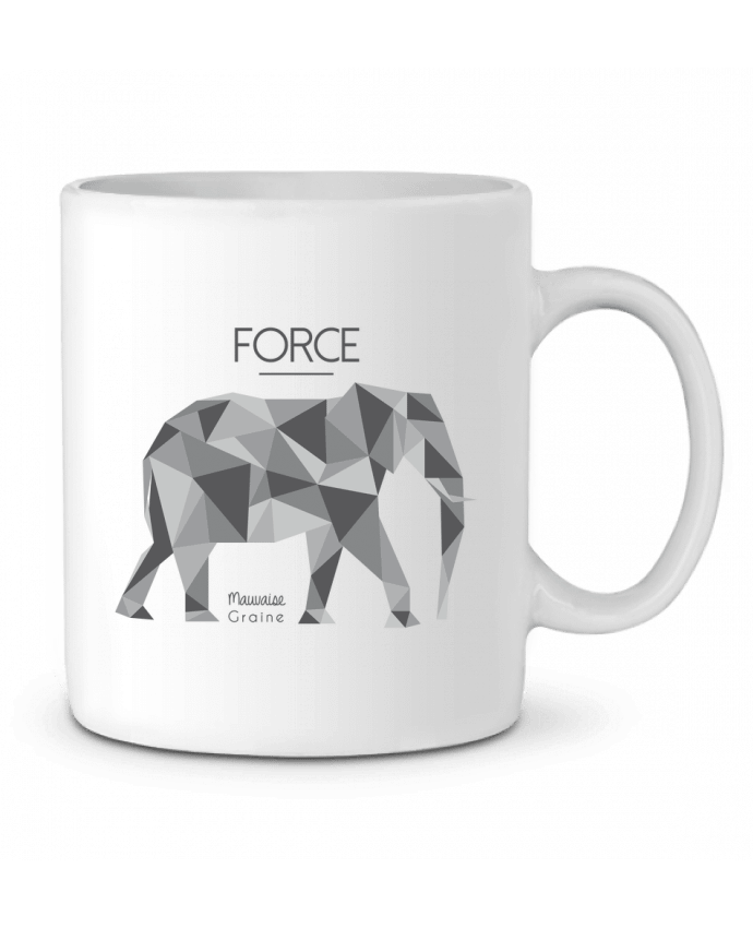 Ceramic Mug Force elephant origami by Mauvaise Graine