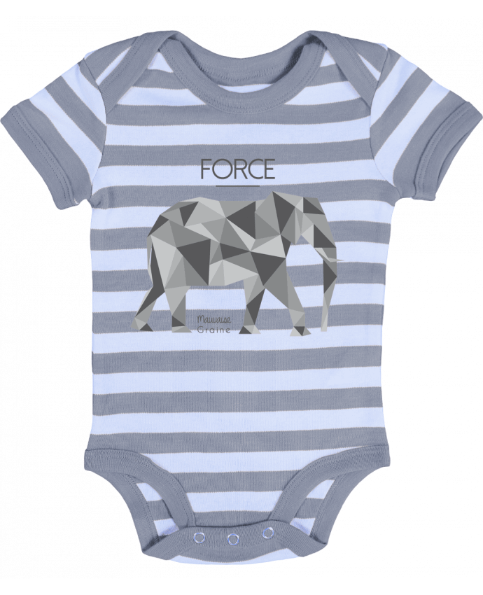 Baby Body striped Force elephant origami - Mauvaise Graine