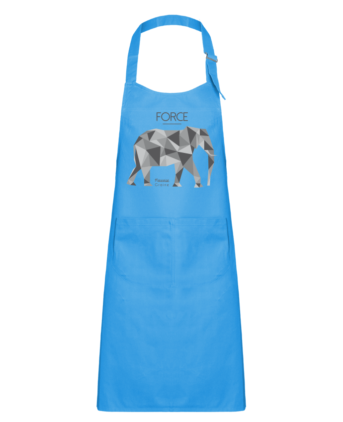 Kids chef pocket apron Force elephant origami by Mauvaise Graine