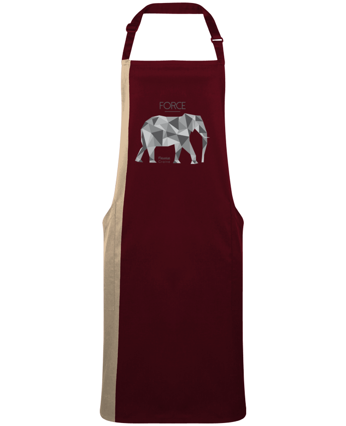 Tablier bicolore Force elephant origami par  Mauvaise Graine