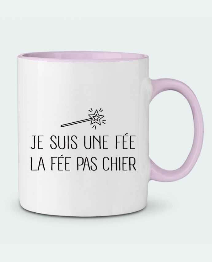 Mug bicolore Je suis une fée la fée pas chier Freeyourshirt.com