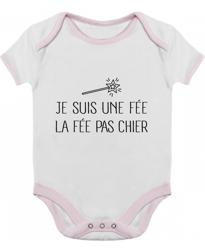 Body Bebé Contraste Je suis une fée la fée pas chier por Freeyourshirt.com