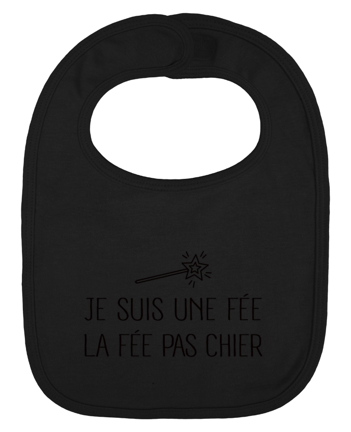 Babero Liso y Contrastado Je suis une fée la fée pas chier por Freeyourshirt.com