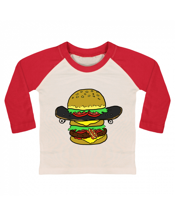 Tee-shirt Bébé Baseball ML Skateburger par Salade