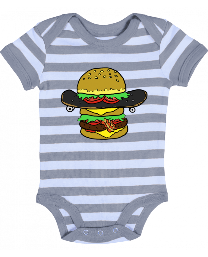 Body Bebé a Rayas Skateburger - Salade