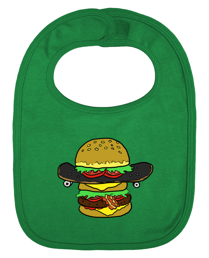 Baby Bib plain and contrast Skateburger by Salade