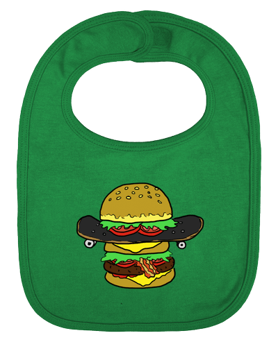 Bavoir bébé uni Skateburger par Salade
