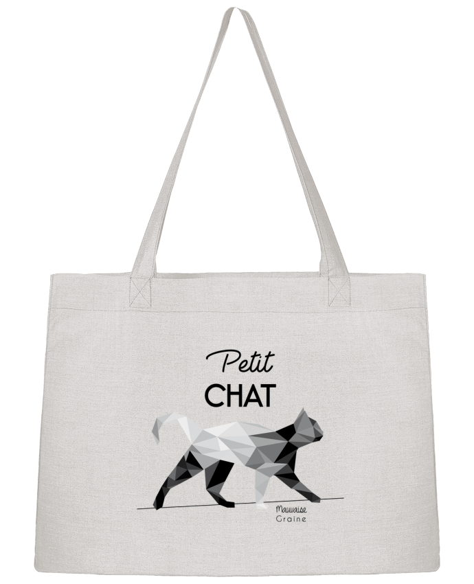 Shopping tote bag Stanley Stella Petit chat origami by Mauvaise Graine