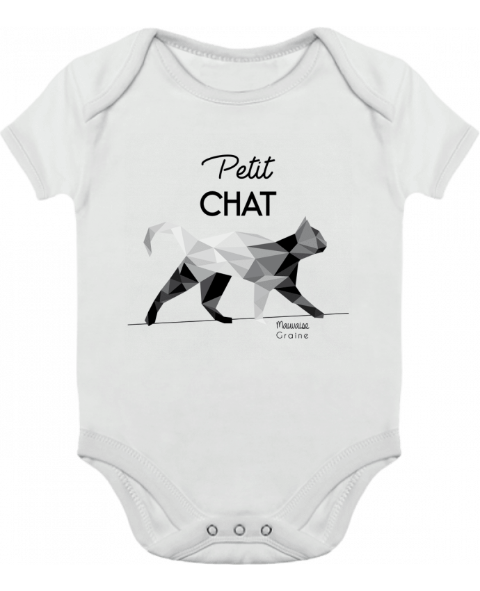 Baby Body Contrast Petit chat origami by Mauvaise Graine
