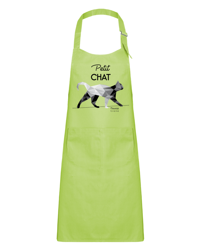 Kids chef pocket apron Petit chat origami by Mauvaise Graine