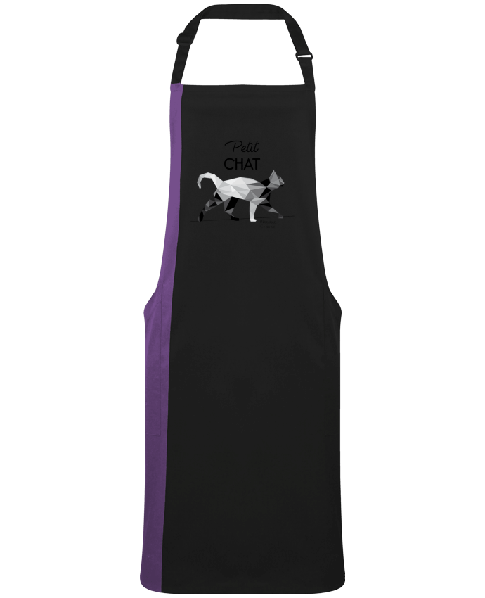 Two-tone long Apron Petit chat origami by  Mauvaise Graine