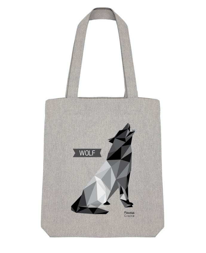 Tote Bag Stanley Stella WOLF Origami par Mauvaise Graine 