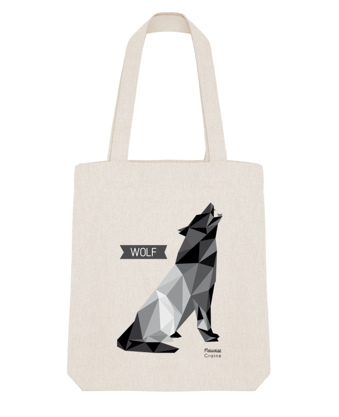 Tote Bag Stanley Stella WOLF Origami by Mauvaise Graine 