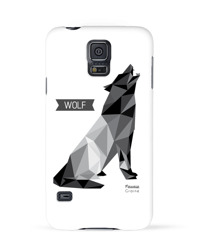 Case 3D Samsung Galaxy S5 WOLF Origami by Mauvaise Graine