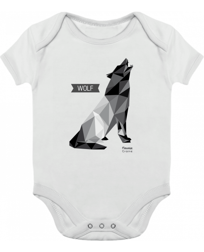 Baby Body Contrast WOLF Origami by Mauvaise Graine