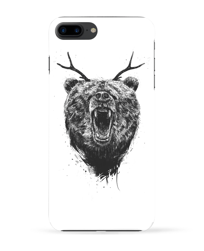 Case 3D iPhone 7+ Angry bear with antlers by Balàzs Solti
