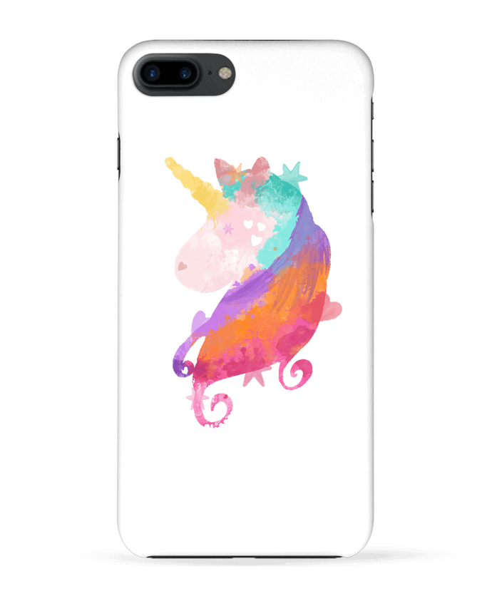 Case 3D iPhone 7+ Watercolor Unicorn by PinkGlitter