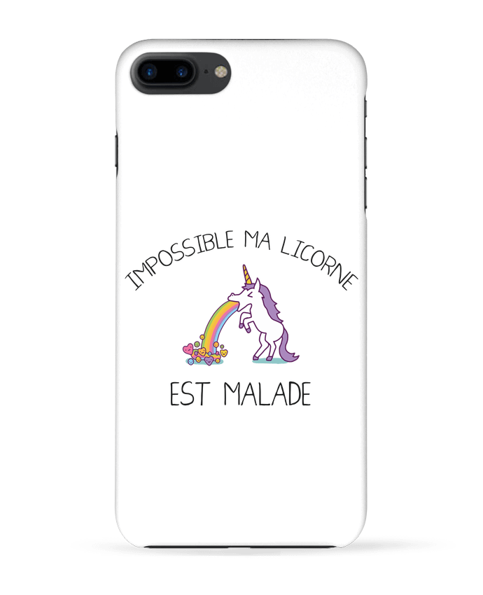 Case 3D iPhone 7+ Impossible ma licorne est malade ! by tunetoo