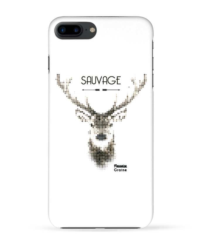 Coque iPhone 7 + Tête de cerf sauvage par Mauvaise Graine