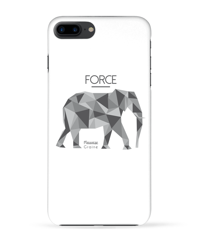 Coque iPhone 7 + Force elephant origami par Mauvaise Graine