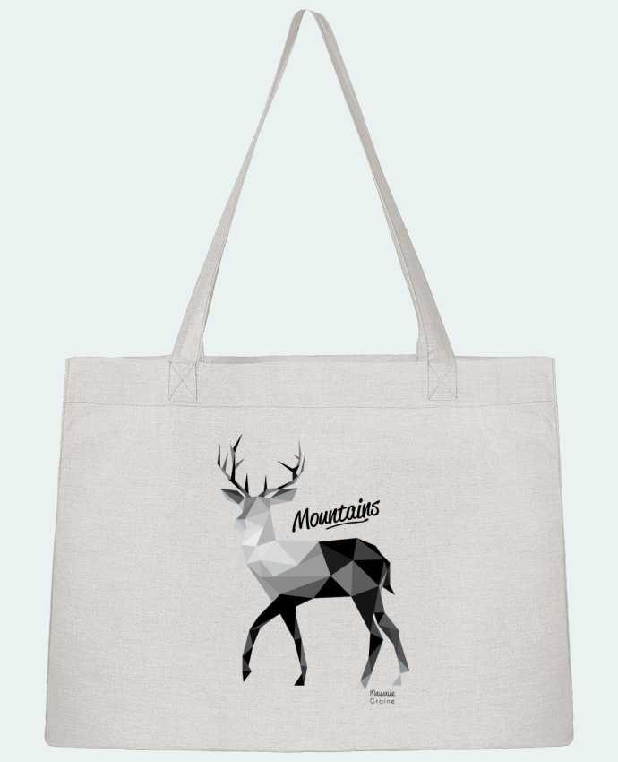 Shopping tote bag Stanley Stella Mountains by Mauvaise Graine