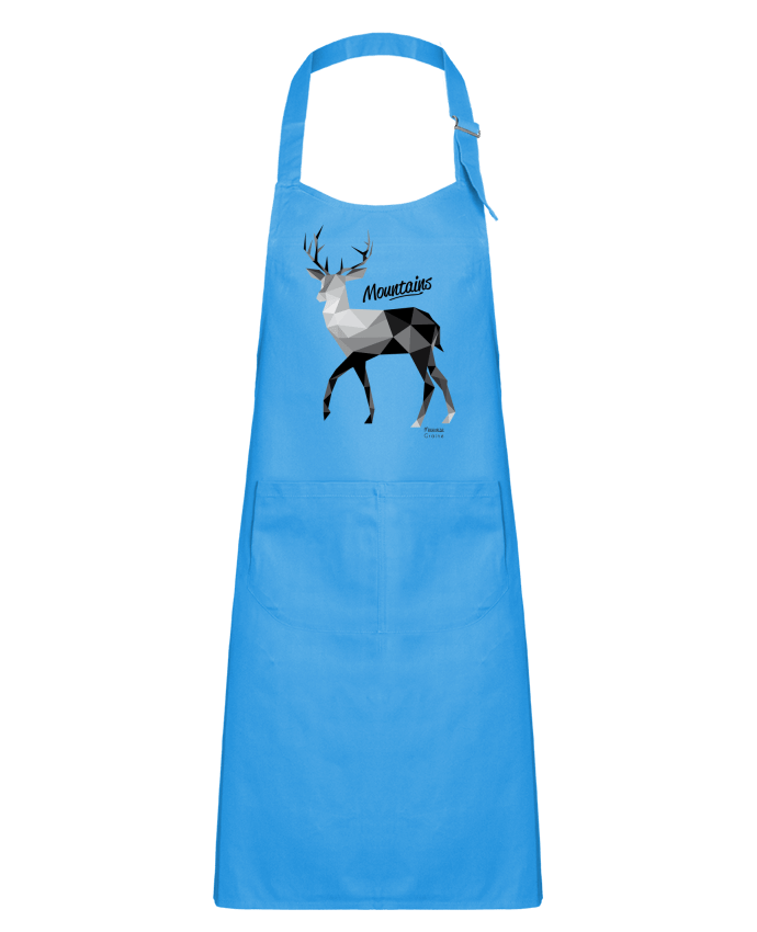 Kids chef pocket apron Mountains by Mauvaise Graine