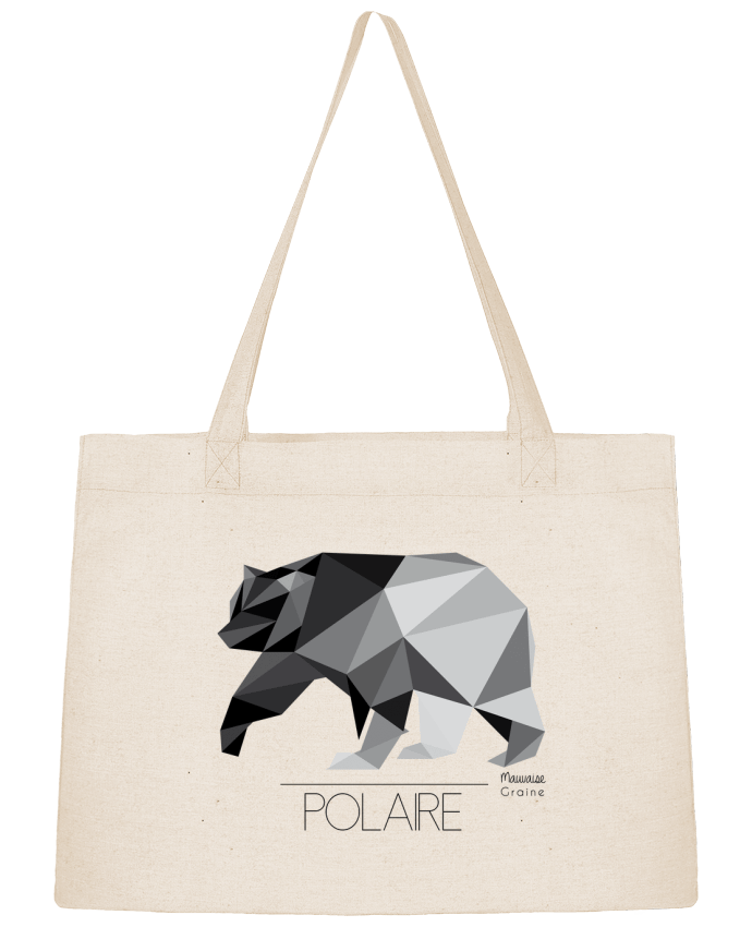Shopping tote bag Stanley Stella Ours polaire origami by Mauvaise Graine