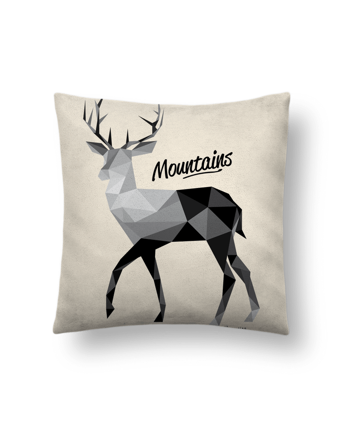 Cushion suede touch 45 x 45 cm Mountains by Mauvaise Graine