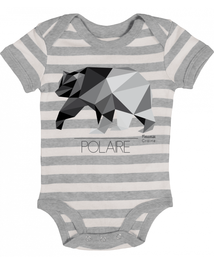 Baby Body striped Ours polaire origami - Mauvaise Graine