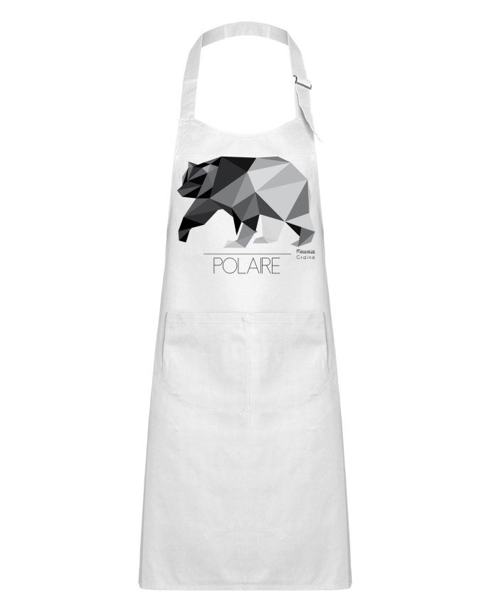 Kids chef pocket apron Ours polaire origami by Mauvaise Graine
