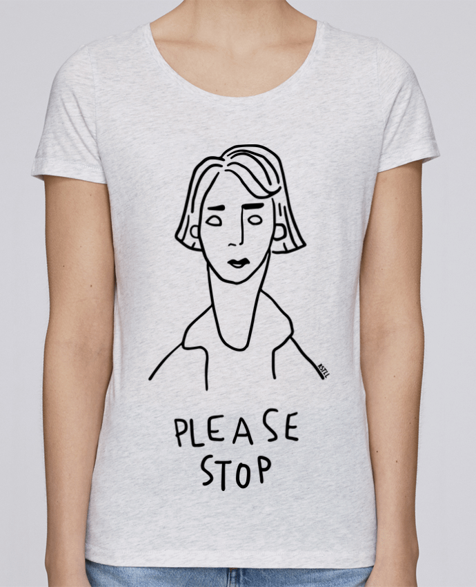 Camiseta Mujer Stellla Loves PLEASE STOP por RSTLL