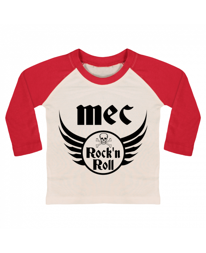 T-shirt baby Baseball long sleeve Mec rock'n roll by Les Caprices de Filles