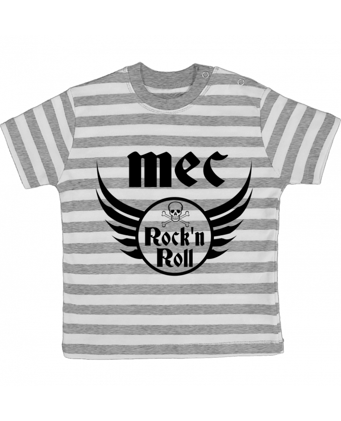 Tee-shirt bébé à rayures Mec rock'n roll par Les Caprices de Filles