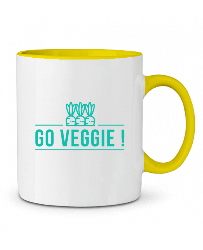 Two-tone Ceramic Mug Go veggie ! Folie douce