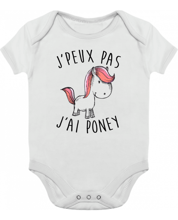 Baby Body Contrast Je peux pas j'ai poney by FRENCHUP-MAYO