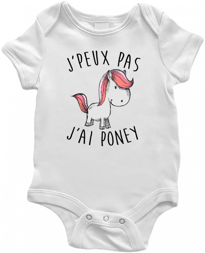 Baby Body Je peux pas j'ai poney by FRENCHUP-MAYO