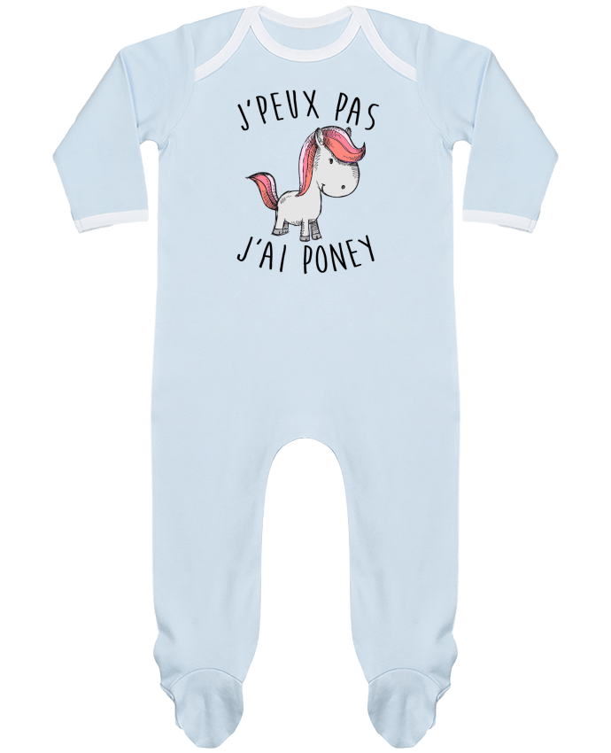 Body Pyjama Bébé Je peux pas j'ai poney par FRENCHUP-MAYO