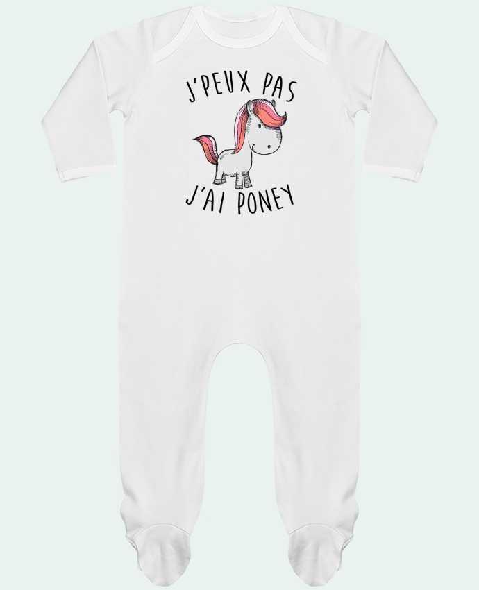 Baby Sleeper long sleeves Contrast Je peux pas j'ai poney by FRENCHUP-MAYO