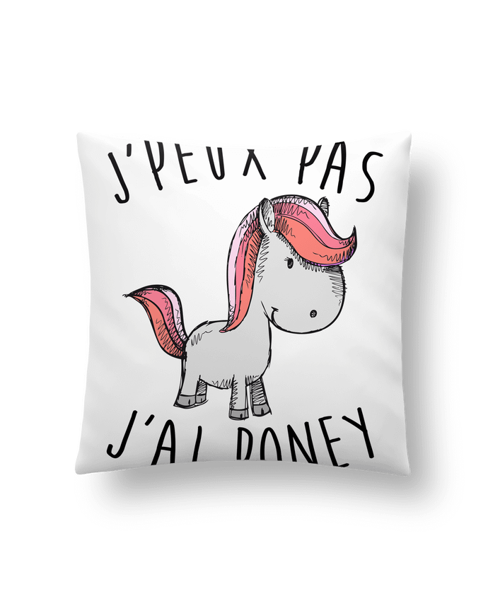 Cojín Sintético Suave 45 x 45 cm Je peux pas j'ai poney por FRENCHUP-MAYO