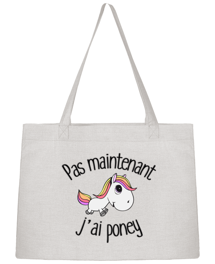 Sac Shopping Pas maintenant j'ai poney par FRENCHUP-MAYO