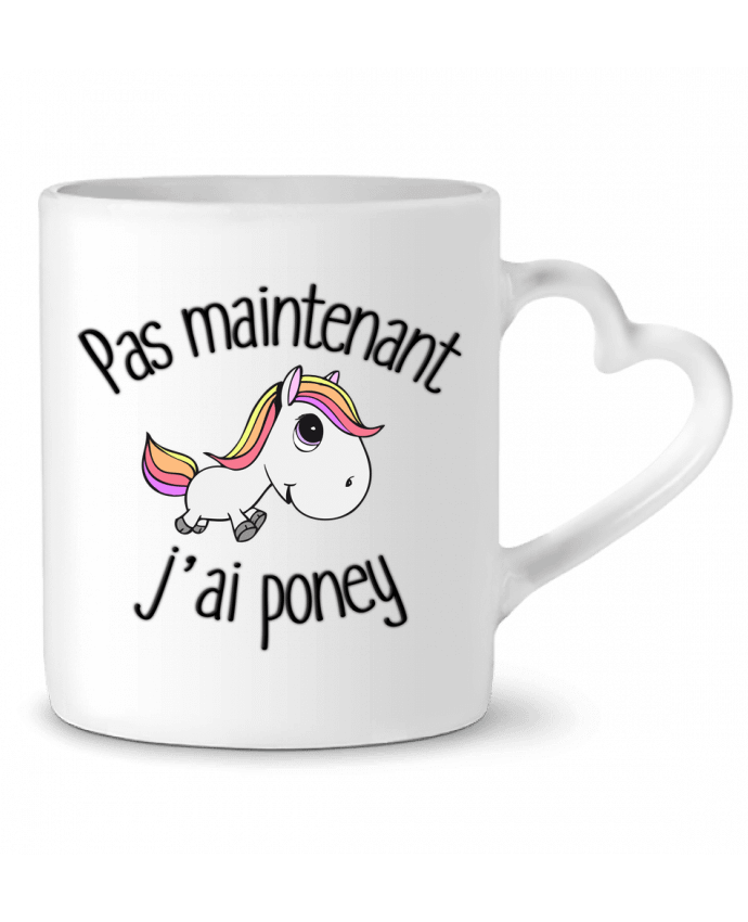 Taza Corazón Pas maintenant j'ai poney por FRENCHUP-MAYO